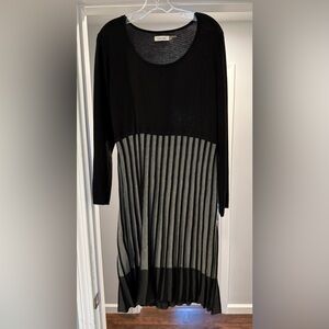 Like new! Calvin Klein Black and Silver Knit Dress